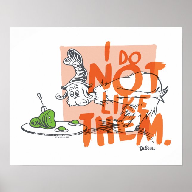 Dr. Seuss Guy-Am-I "Jag gillar dem inte" Poster (Framsidan)