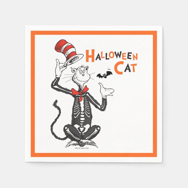 Dr Seuss | Halloween-katt i hatten Pappersservett (Framsidan)