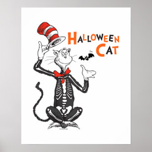 Dr Seuss   Halloween-katt i hatten Poster