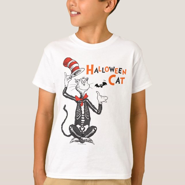 Dr Seuss | Halloween-katt i hatten T Shirt (Framsida)