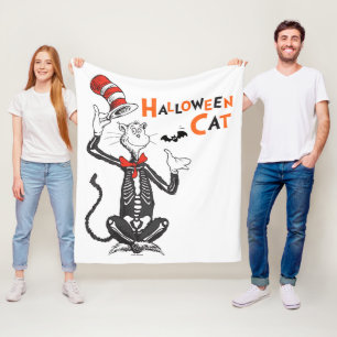 Dr. Seuss Halloween Katten i hatten Fleecefilt