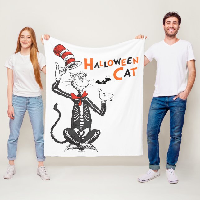Dr. Seuss | Halloween Katten i hatten Fleecefilt (På plats)