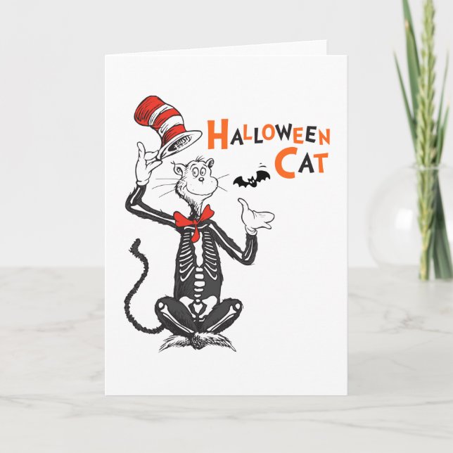 Dr. Seuss | Halloween Katten i hatten Kort (Framsida)