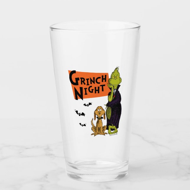 Dr. Seuss | Hallowen Grinch Natt Grafik Glaskopp (Framsida)
