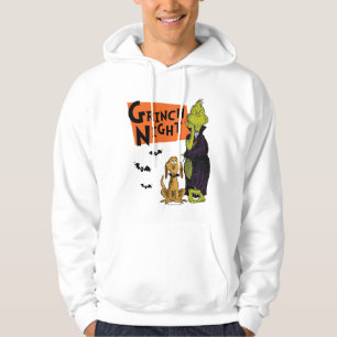 Dr. Seuss Hallowen Grinch Natt Grafik Hoodie