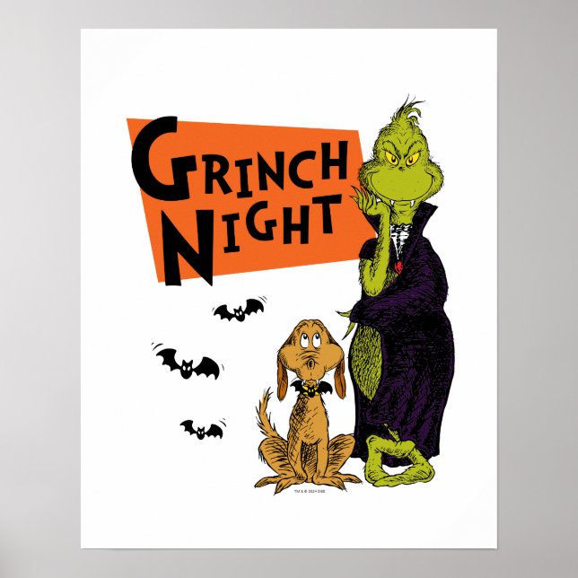 Dr. Seuss | Hallowen Grinch Natt Grafik Poster (Framsidan)