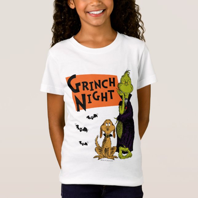 Dr. Seuss | Hallowen Grinch Natt Grafik T Shirt (Framsida)