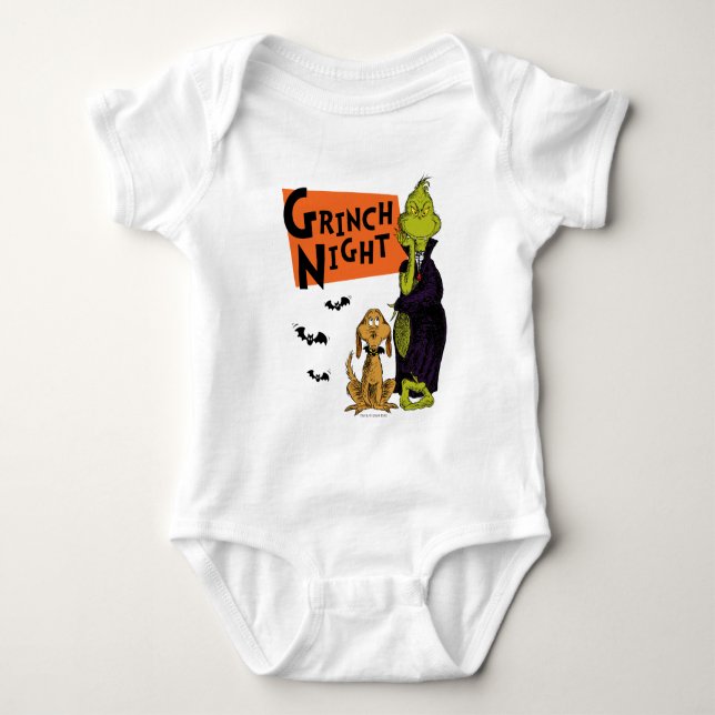 Dr. Seuss | Hallowen Grinch Natt Grafik T Shirt (Framsida)