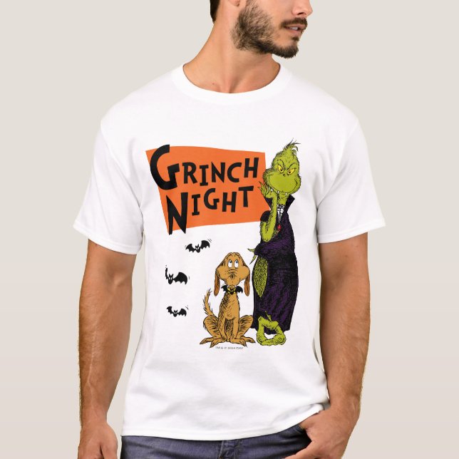 Dr Seuss | Hallowen Grinch Night Graphic T Shirt (Framsida)