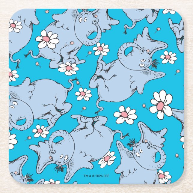 Dr. Seuss Horton Hears a Who Underlägg Papper Kvadrat (Framsidan)