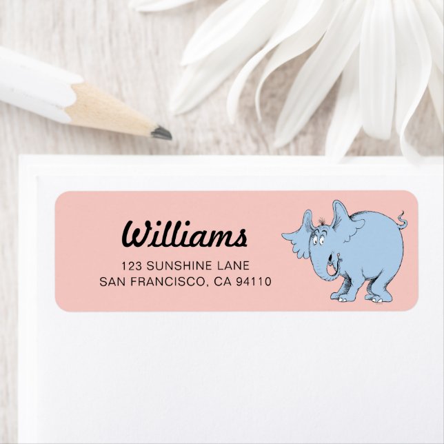 Dr Seuss | Horton Hears Whos Returadress Etikett (Insitu)