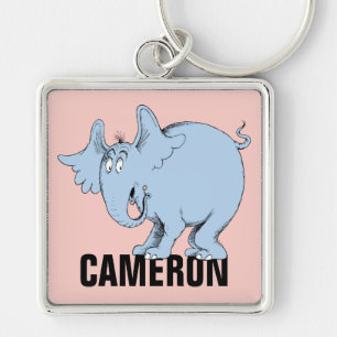 Dr. Seuss Horton hör en Vem! Fyrkantig Silverfärgad Nyckelring