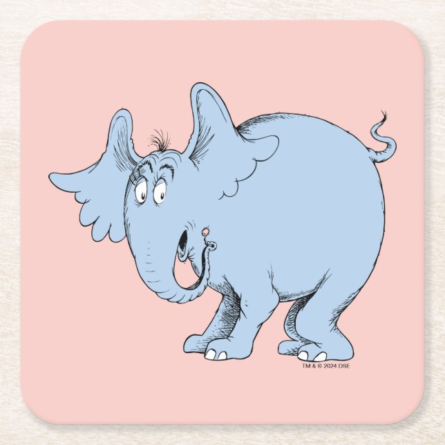 Dr. Seuss | Horton hör vem Underlägg Papper Kvadrat (Framsidan)