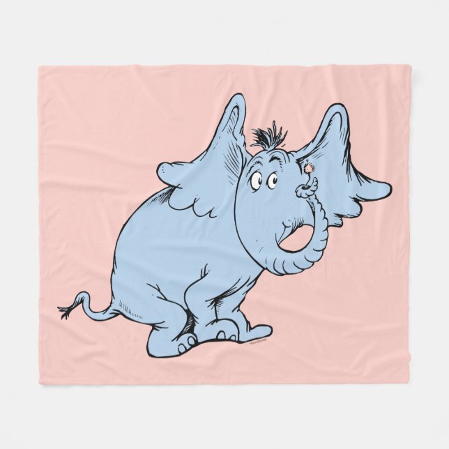 Dr. Seuss | Horton Sidoblick Fleecefilt (Framsidan (Horisontell))