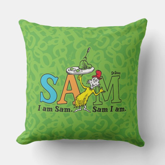 Dr. Seuss | Jag är Sam. Sam är jag. Kudde (Framsida)