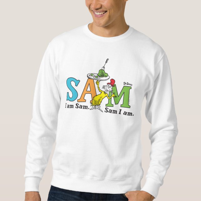 Dr. Seuss | Jag är Sam. Sam är jag. Lång Ärmad Tröja (Framsida)