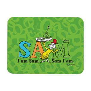 Dr. Seuss Jag är Sam. Sam är jag. Magnet