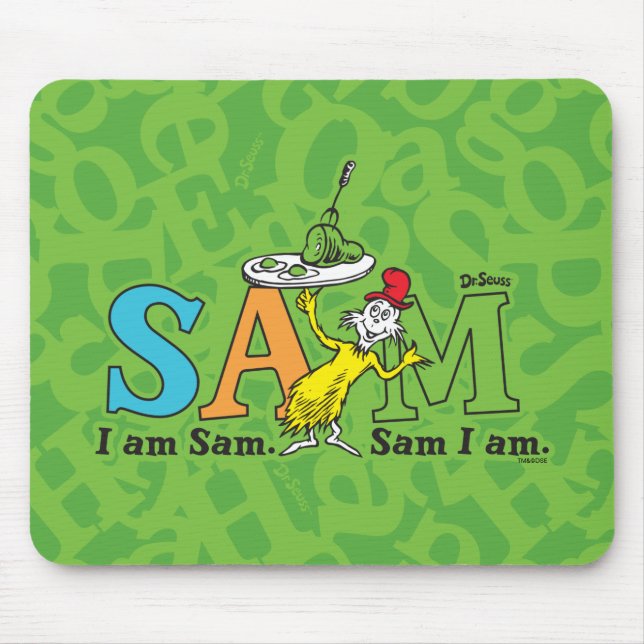 Dr. Seuss | Jag är Sam. Sam är jag. Musmatta (Framsidan)