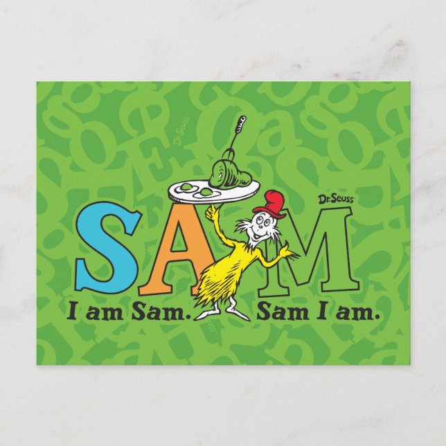 Dr. Seuss | Jag är Sam. Sam är jag. Vykort (Framsida)