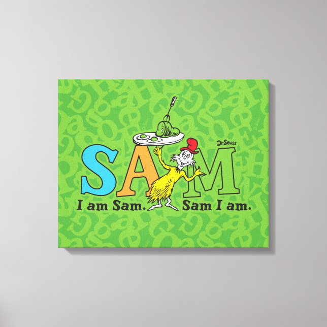 Dr Seuss | Jag är Sam. Sam, det är jag. Canvastryck (Framsida)