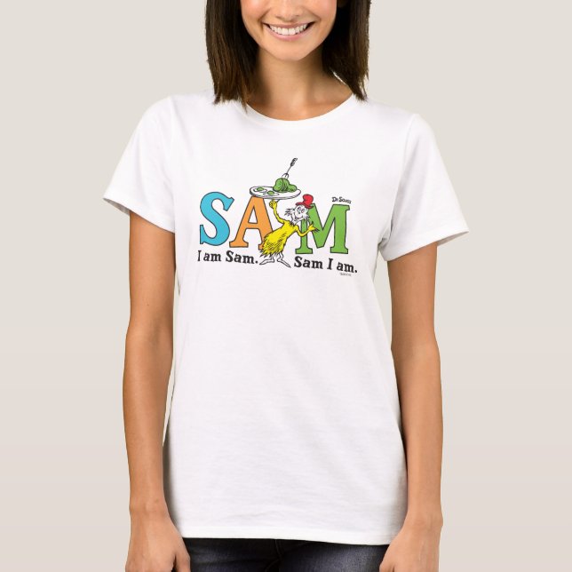 Dr Seuss| Jag är Sam. Sam jag är. T Shirt (Framsida)