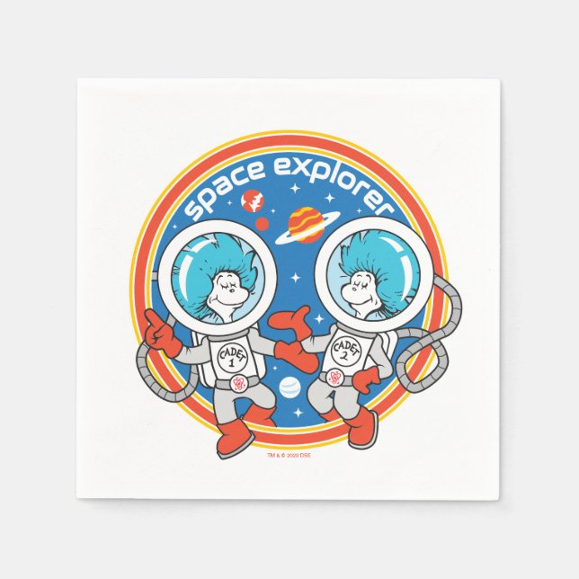 Dr Seuss | Kadet 1 Kadet 2 Space Explorer Pappersservett (Framsidan)