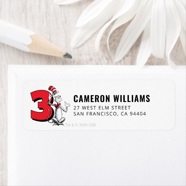 Dr. Seuss - Karaktärer | Barnkalas Returadress Etikett (Insitu)