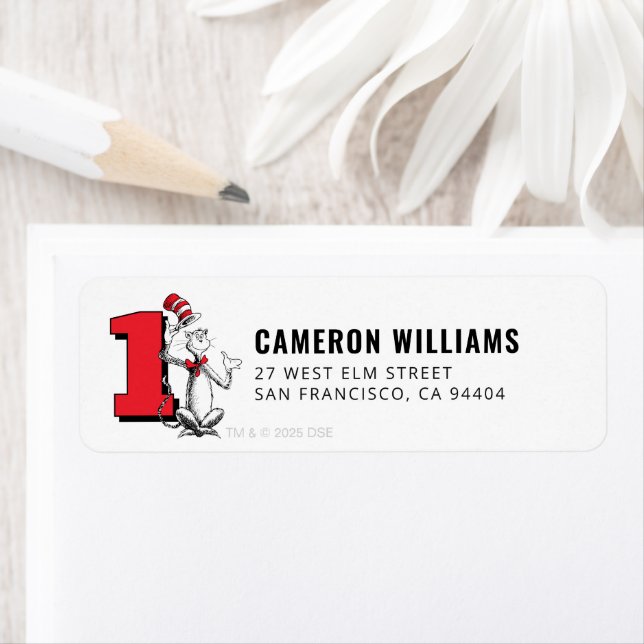 Dr. Seuss - Karaktärer | Barnkalas Returadress Etikett (Insitu)