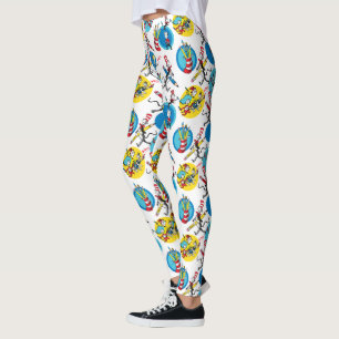 Dr. Seuss Karaktärer med pennor Mönster Leggings