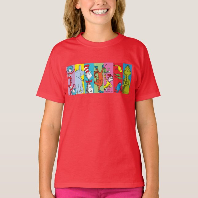 Dr. Seuss | Karaktärssnitt T Shirt (Framsida)