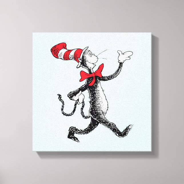 Dr Seuss | Katt i Hat Cat Walk Canvastryck (Framsida)
