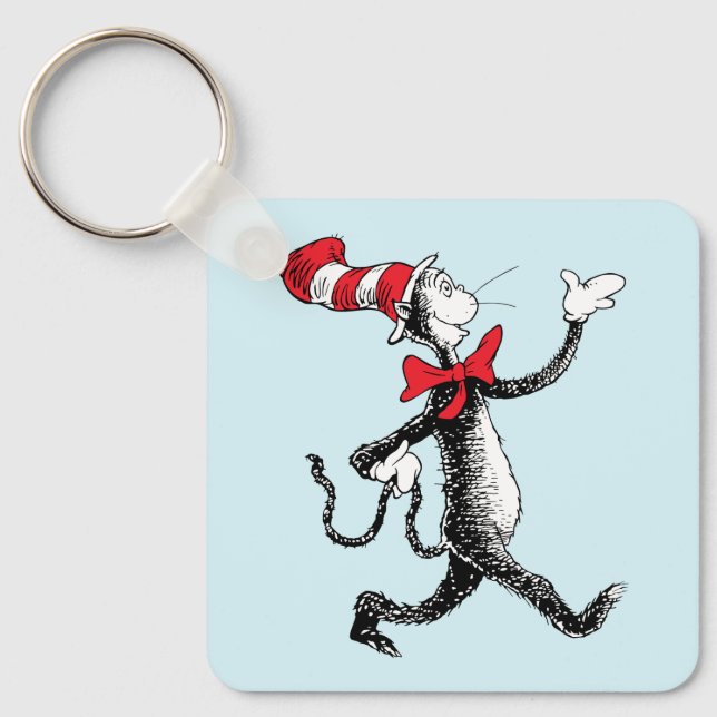 Dr Seuss | Katt i Hat Cat Walk Nyckelring (Framsida)