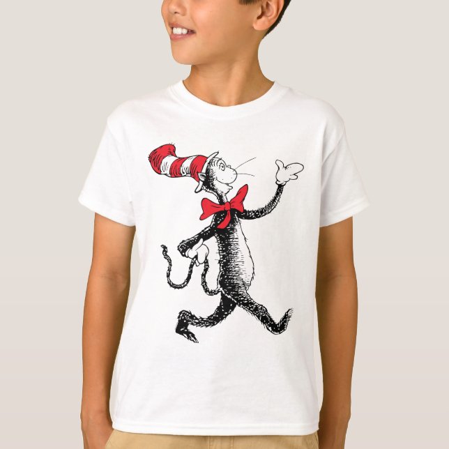 Dr Seuss | Katt i Hat Cat Walk T Shirt (Framsida)