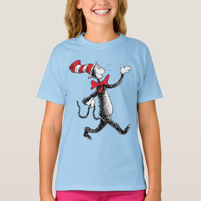 Dr Seuss | Katt i Hat Cat Walk T Shirt (Framsida)