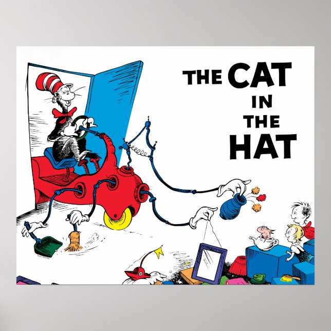 Dr Seuss | Katt i Hat Cleans Up Poster (Framsidan)