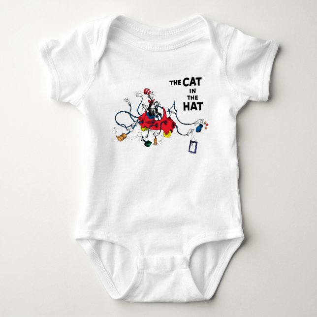 Dr Seuss | Katt i Hat Cleans Up T Shirt (Framsida)