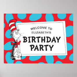 Dr Seuss | Katt i Hat-Födelsedagsfesten Poster