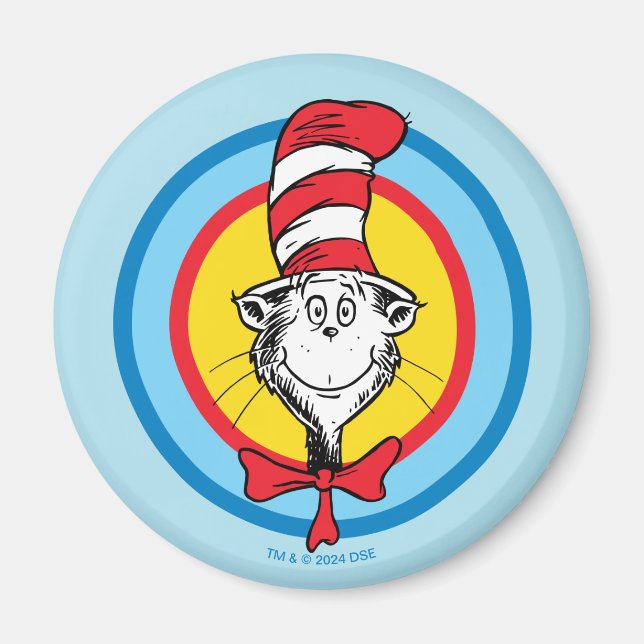 Dr Seuss | Katt i Hat Head Graphic Magnet (Framsidan)