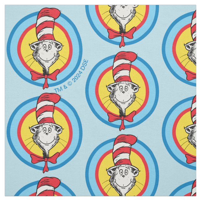 Dr Seuss | Katt i Hat Head Graphic Tyg (Provkarta)