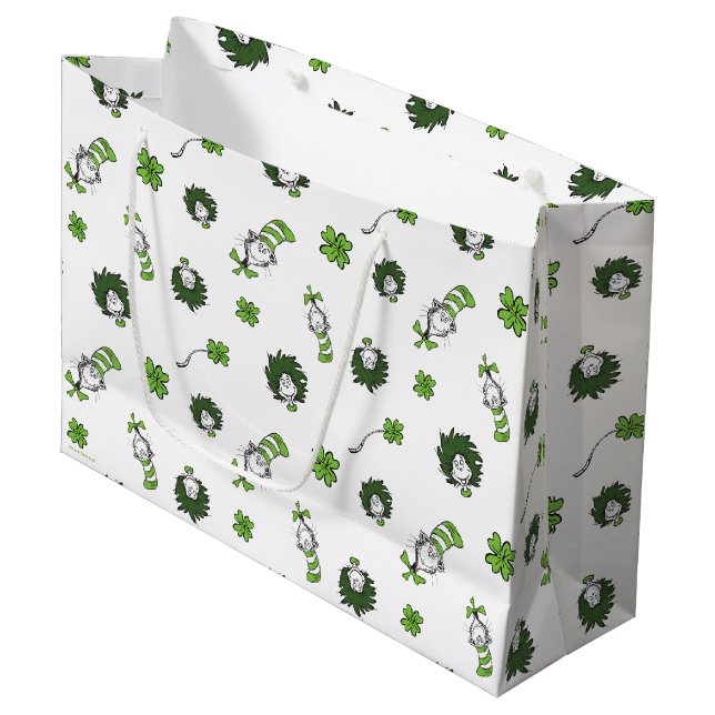 Dr Seuss | Katt i Hat Klöver Mönster (Framsidan Vinklad)