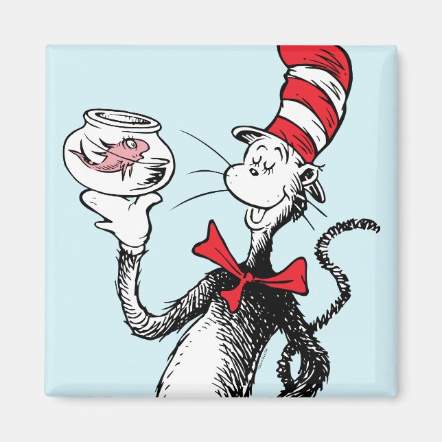 Dr Seuss | Katt i Hat & Krinklebin Magnet (Framsidan)
