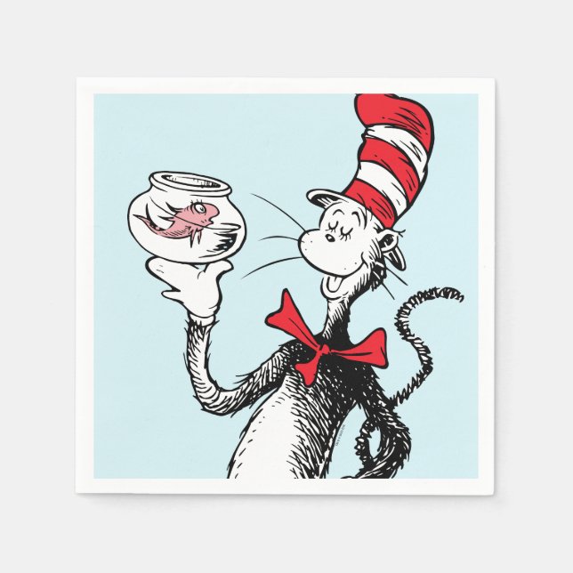 Dr Seuss | Katt i Hat & Krinklebin Pappersservett (Framsidan)
