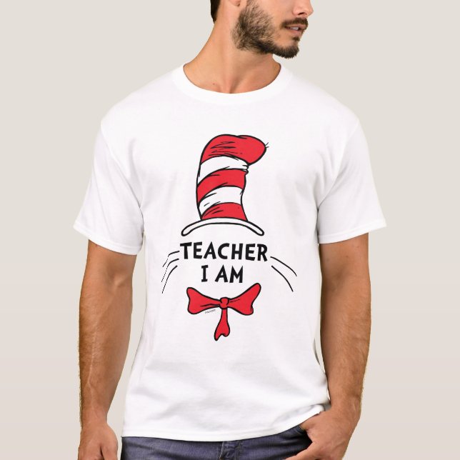 Dr Seuss | Katt i Hat - Lärare I är T Shirt (Framsida)
