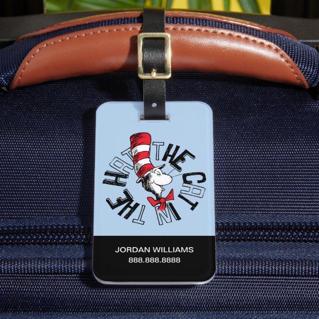 Dr Seuss | Katt i Hat Round Art Bagagebricka (Framsida Insitu 2)