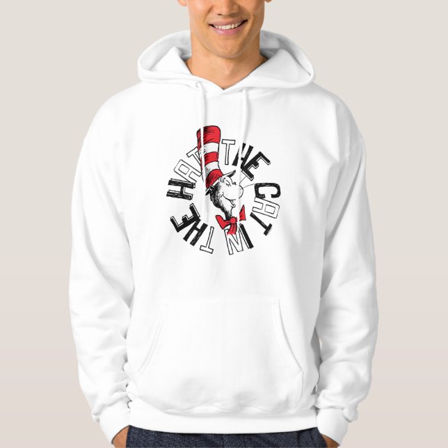 Dr Seuss | Katt i Hat Round Art Hoodie (Framsida)