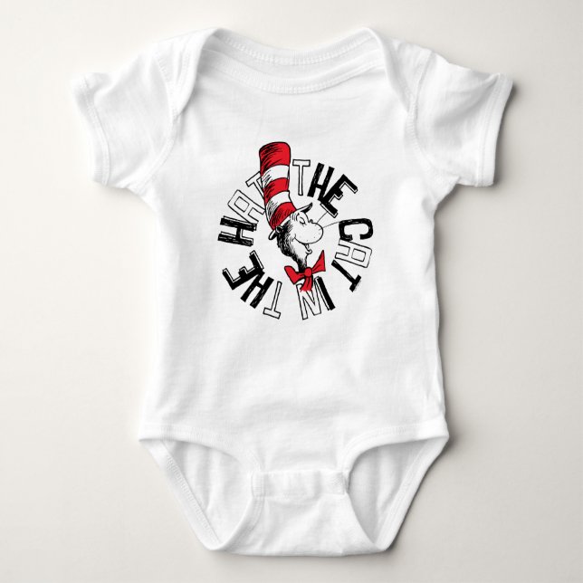Dr Seuss | Katt i Hat Round Art T Shirt (Framsida)