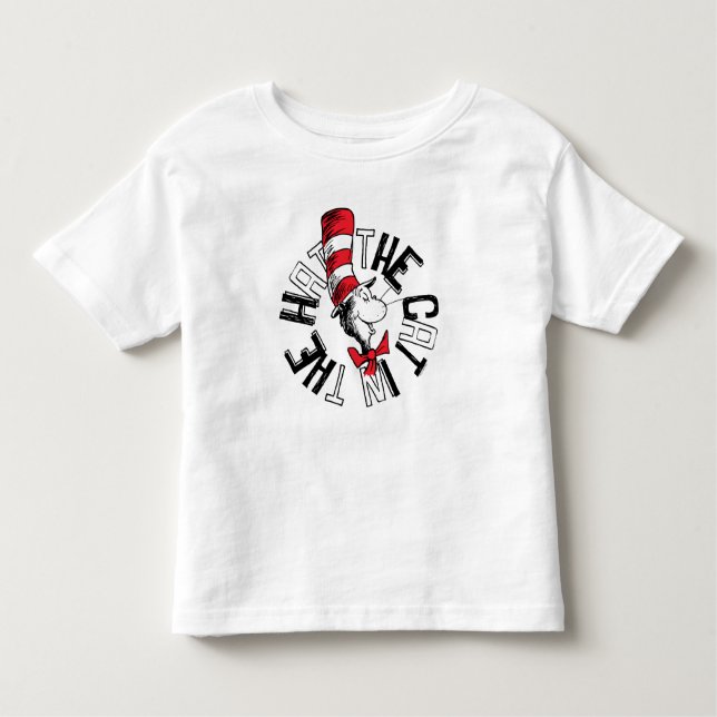 Dr Seuss | Katt i Hat Round Art T Shirt (Framsida)