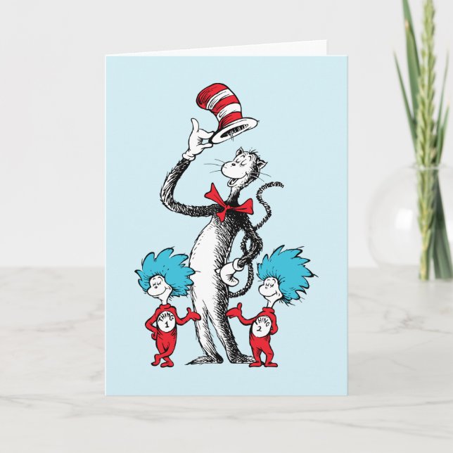 Dr Seuss | Katt i Hat, Sak One och Sak 2 Kort (Framsida)