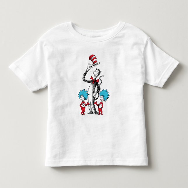 Dr Seuss | Katt i Hat, Sak One och Sak 2 T Shirt (Framsida)