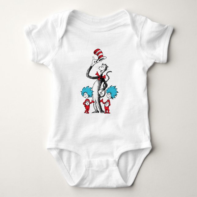 Dr Seuss | Katt i Hat, Sak One och Sak 2 T Shirt (Framsida)
